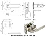  Khóa cửa tròn gạt VICKINI 31688.001 MBG vàng xước mờ 