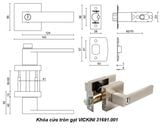  Khóa cửa tròn gạt VICKINI 31691.002 MBG vàng xước mờ 