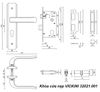 Khóa cửa nẹp VICKINI 32021.001 MSN ken xước mờ, ruột chốt