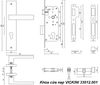 Khóa cửa nẹp VICKINI 33012.001 MSN ken xước mờ, ruột chốt