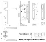  Khóa cửa nẹp VICKINI 33018.001 MBG vàng xước mờ, ruột chốt 
