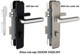 Khóa cửa nẹp VICKINI 33020.001 OBP đen mờ, ruột chốt 