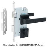  Khóa cửa phân thể VICKINI 34001.101 OBP đen mờ, ruột chốt 