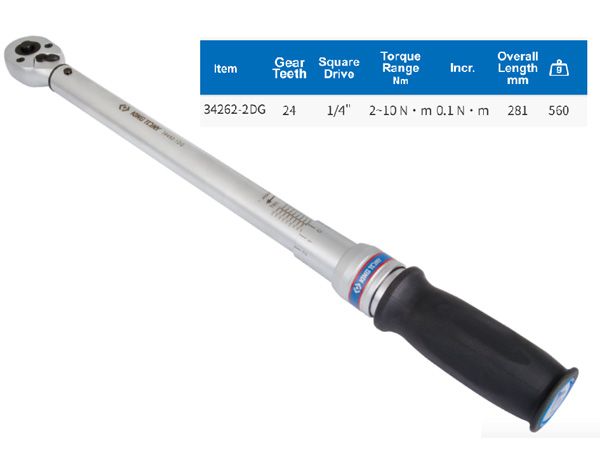  Cần siết lực 1/4 Inch - 0-10N.m Kingtony 34262-2DG 