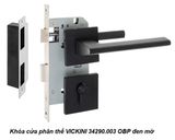  Khóa cửa phân thể VICKINI 34290.003 OBP đen mờ, ruột chốt toilet 