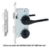  Khóa cửa phân thể VICKINI 34522.101 OBP đen mờ, ruột chốt 