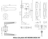 Khóa cửa phân thể VICKINI 34534.101 MBG vàng xước mờ 
