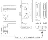  Khóa cửa phân thể VICKINI 34561.101 MSN ken xước mờ 