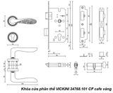  Khóa cửa phân thể VICKINI 34768.101 CF cafe vàng, ruột chốt 