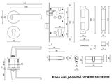  Khóa cửa phân thể VICKINI 34838.003 OBP đen mờ, ruột chốt toilet 