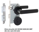  Khóa cửa phân thể VICKINI 34838.003 OBP đen mờ, ruột chốt toilet 