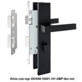  Khóa cửa nẹp VICKINI 35001.101 OBP đen mờ, ruột chốt 