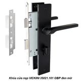  Khóa cửa nẹp VICKINI 35021.101 OBP đen mờ, ruột chốt 