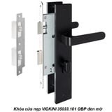  Khóa cửa nẹp VICKINI 35033.101 OBP đen mờ, ruột chốt 
