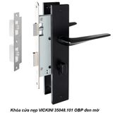  Khóa cửa nẹp VICKINI 35048.101 OBP đen mờ, ruột chốt 