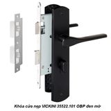  Khóa cửa nẹp VICKINI 35522.101 OBP đen mờ, ruột chốt 
