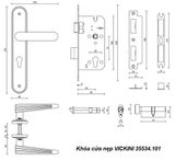  Khóa cửa nẹp VICKINI 35534.101 MBG vàng xước mờ 