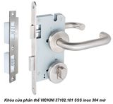  Khóa cửa phân thể VICKINI 37102.101 SSS inox 304 mờ, ruột chốt 