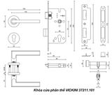  Khóa cửa phân thể VICKINI 37211.101 SSS inox 304 mờ, ruột chốt 