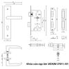 Khóa cửa nẹp lớn VICKINI 37911.101 OBP inox 304 mờ, ruột chốt