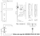  Khóa cửa nẹp lớn VICKINI 37915.101 SSS inox 304 mờ, ruột chốt 