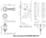  Khóa cửa phân thể VICKINI 38305.101 EG vàng hồng 