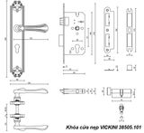  Khóa cửa nẹp VICKINI 38505.101 EG vàng hồng 