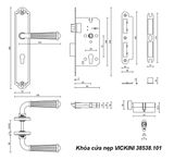  Khóa cửa nẹp VICKINI 38538.101 EG vàng hồng 