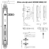  Khóa cửa đại sảnh VICKINI 38602.101 EG vàng hồng 