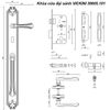 Khóa cửa đại sảnh VICKINI 38605.101 K24 mạ vàng K24