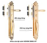  Khóa cửa đại sảnh VICKINI 38606.101 K24 mạ vàng K24 
