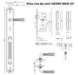  Khóa cửa đại sảnh VICKINI 38638.101 EG vàng hồng 