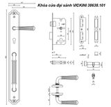  Khóa cửa đại sảnh VICKINI 38638.101 K24 mạ vàng K24 