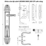  Khóa cửa đại sảnh VICKINI 39501.003 CF cafe vàng 