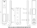  Khóa cửa điện tử VICKINI 39705.002 OBP đen mờ 