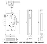  Khóa cửa điện tử VICKINI 39717.002 OBP đen mờ 