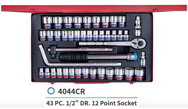  Bộ tuýp 1/2 inch 43 chi tiết hệ mét và inch Kingtony 4044CR 
