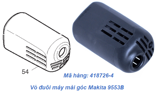  Vỏ đuôi máy mài góc Makita 9553NB (418726-4) 