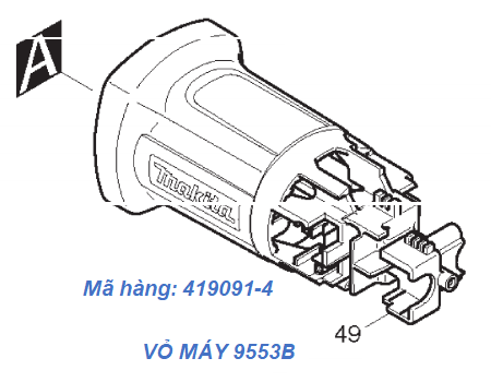  Vỏ máy mài góc Makita 9553B (419091-4) 