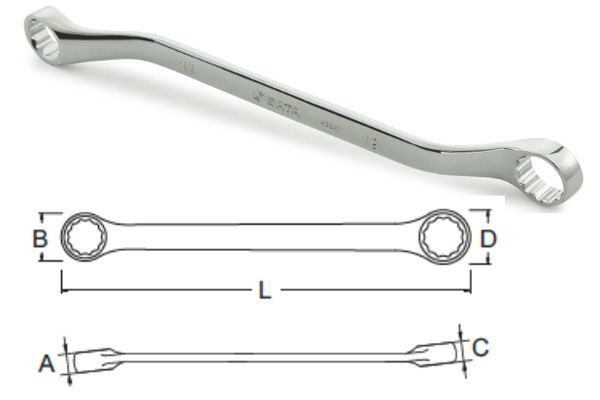 Cờ lê 2 đầu vòng xi bóng 9x11mm SATA 42222 