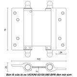  Bản lề cửa lò xo VICKINI 43120.080 BPR đen mờ sơn 