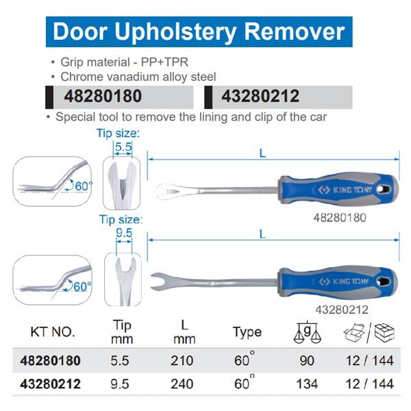  Tua vít đầu chẻ 9.5mm Kingtony 43280212 