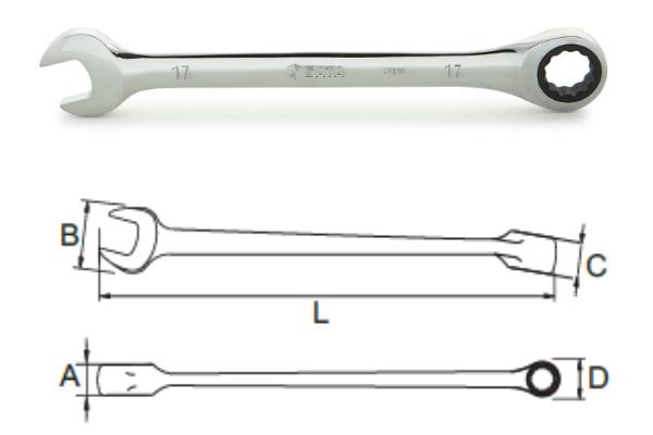  Cờ lê vòng miệng tự động 34mm SATA 43223 