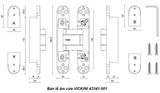  Bản lề âm cửa VICKINI 43341.001 SPR bạc mờ 