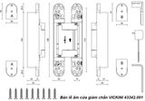  Bản lề âm cửa giảm chấn VICKINI 43342.001 OBP đen mờ 