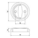  Chốt cửa móc âm 46701.001 SSS inox mờ 