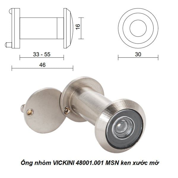  Ống nhòm VICKINI 48001.001 MSN ken xước mờ 