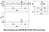  Bản lề dương sàn VICKINI 60110.001 PSS inox bóng 