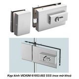  Kẹp kính VICKINI 61053.002 SSS inox mờ khoá 