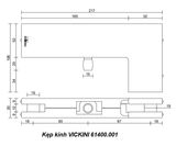  Kẹp kính VICKINI 61400.001 PSS inox bóng góc chữ L 